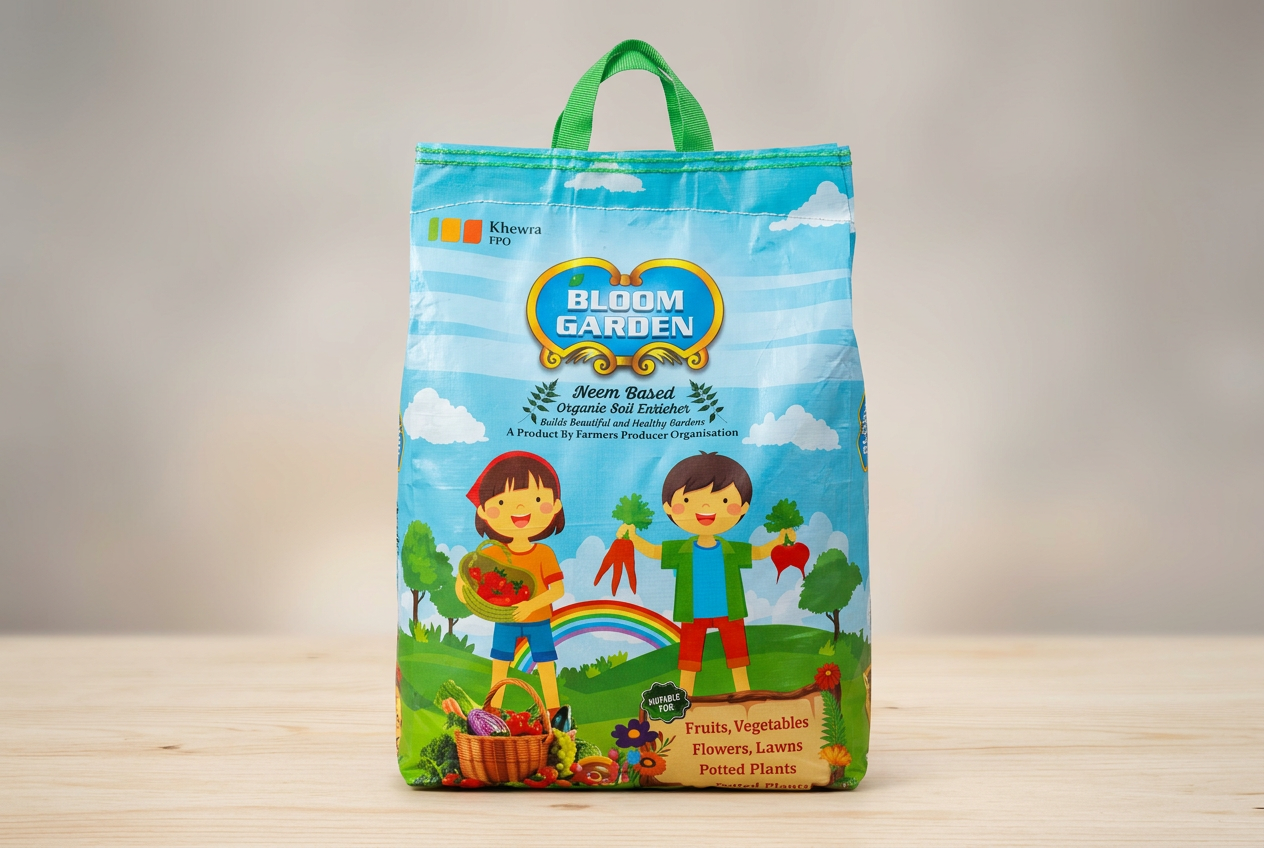 Bloom Garden neem-based organic soil enricher retail bag